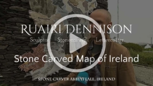 Stone carved map of ireland Ruairi Dennison